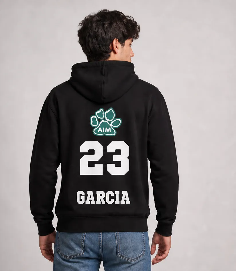 Hoodie Wildcats black espalda.webp